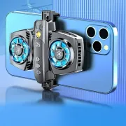 K4 Mobile Phone Cooler Radiator Semiconductor Dual Fan Temperature Display