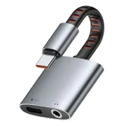 MCDODO CA-3120 MDD 2 In 1 USB-C to USB-C & 3.5mm Audio Adapter with Charging Function