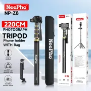 NeePho NP Z8 Professional Aluminum Tripod (57cm – 215cm) 360° Rotating Head Non-Slip Legs & Wide Base