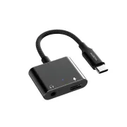 MOXOM AX71 60W Type-C to 3.5mm+Type-C Charge Audio Adapter