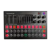 M9 Audio Interface Sound Card Live Voice Mixer External USB Sound Card Multiple Effects Mixer Board