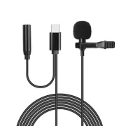Lavalier Lapel Mic Clip On Microphone Mini Type C For Mobile Phone Recording
