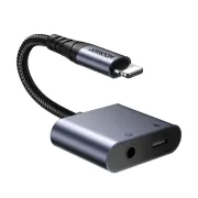 Joyroom SY L01 “Call Version” Audio Transfer Series 2 In 1 Audio Adapter Lightning To 3.5mm+Lightning