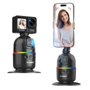 P03 Smart Auto Face Tracking AI Gimbal 360° Rotating Desktop Mount for Smartphones & Action Cameras