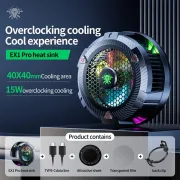 PLEXTONE EX1 Pro RGB Professional Game Player Hurricane Turbofan Magnetic Mobile Phone Radiator