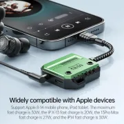 Plextone GS1 2 In 1 3.5mm And Charge Converter iPhone Lightning Adapter Charging PD 30W Fast Charge