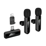 Hoco L20A Type-C And 8 Pin Dual Mic Lavalier Wireless Microphone
