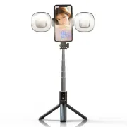 P40S F Wireless Foldable Mini Bluetooth Selfie Stick Tripod With Dual LED Fill Light