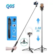 Q05 1580mm Retractable Selfie Tripod With Wireless BT Remote