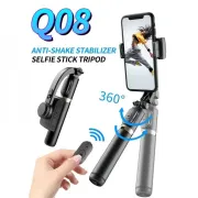 Q08 Selfie Stick Anti Shake Gimbal Stand Extendable Tripod With Bluetooth Wireless Remote