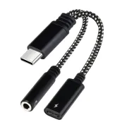 USB Type C To 3.5mm 2 In 1 Headphone And Charger Adapter