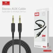 Earldom AUX08 3 Meter Stereo AUX Audio Cable 3.5mm Male To Male Connector