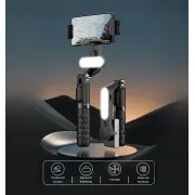 A6 Handheld Gimbal Stabilizer for Smartphone 1 Axis With Selfie Stick Tripod Stand Wireless Bluetooth Remote