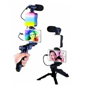 AY49 RGB Smartphone Vlogging Kit Tripod With LED Light