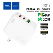 Hoco C115 PD 65W Wall Charger With Three Ports