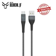 Asta WOLF Hyper Type USB To C 120 Watt 1M Braided Fast Charging Data Cable