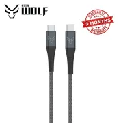 Asta WOLF Hyper Type C To C 120 Watt 1M Braided Fast Charging Data Cable