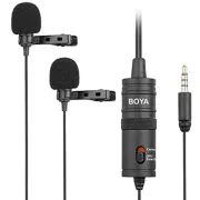 BOYA BY M1DM Dual Lavalier Universal Microphone With Single 1/8 Stereo Connector ‘Copy’