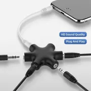 3.5mm Audio Aux Cable Splitter 1 Male to 5