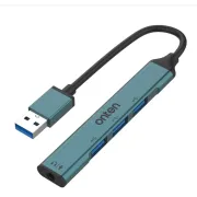 Onten 5706 4 IN 1 USB To USB 3 Port HUB With 3.5MM Jack Adapter Audio