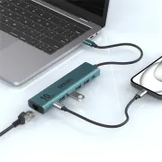 ONTEN UC616 USB-C to Gigabit Ethernet Adapter 3 USB3.2 Gen2 + 2 USB2.0 + USB-C Power Port Hub