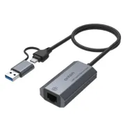 Onten UE101 2 in 1 USB3.0 Gigabit Network Card USB-C/Type-C to Network Port USB Hub