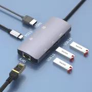 Onten OTN UC910 USB-C Type-C Portable Multifunctional HUB Docking Station