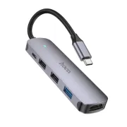 HOCO HB27 Type C Hub HDTV + USB3.0 + USB2.0*2 + PD