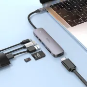 Hoco HB28 Type C Hub HDTV + PD + USB3.0 + USB2.0 + SD + TF