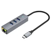 Hoco HB34 Type C to 4 (USB 3.0*3+RJ45) Gigabyte Adapter