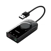 UGREEN 403C4 USB Audio Adapter External Stereo Sound Card With 3.5mm Headphone And Microphone Jack