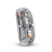 M233 Tri Mode Bluetooth And 2.4G Rechargeable Transparent Wireless Mouse