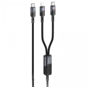 Hoco U139 Type C To Lightning/Type C 100W 1.2m Data Cable