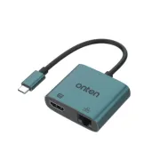 Onten UC288 USB-C To HDMI HD Video Adapter With RJ45 (100M)