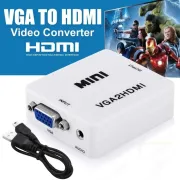 Mini VGA to HDMI Adapter VGA2HDMI Converter Connector With Audio For PC Laptop To HDTV Projector