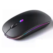 SOLID W10 Dual Mode Bluetooth And 2.4 Type C Rechargeable Mouse LED Silent Click