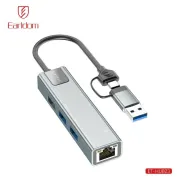 Earldom ET-HUB23 USB-A & USB-C Hub With RJ45 LAN
