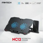 Fantech NC12 Laptop Stand Cooling Pad 2 Fan Blue LED