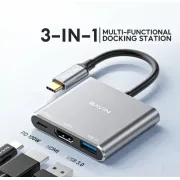 BAVIN O55 3In1 TYPE C To HDMI 4K HUB With USB Port 3.0 100W PD USB-C Port HDTV