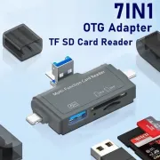 7IN1 Multi OTG USB C Adapter SD TF Micro Card Reader Micro USB Adapter