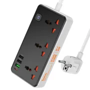 Hoco AC8A Power Strip PD30W + QC3.0 + 3 Sockets Multiplug