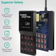 High Speed 12 Port USB Electric Fast Charging Ports Power Adapter