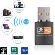 Dual Band High‑Speed 600 Mbps USB Wi‑Fi Wireless Adapter 2.4/5GHz