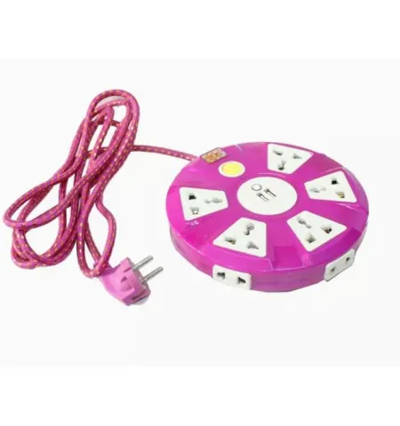 001 Power Cord With USB Charging Port - Dark Pink