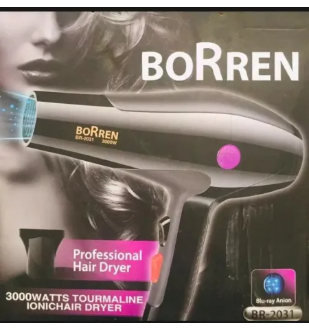 Borren Professional Hair Dryer Br 2031 (Black)
