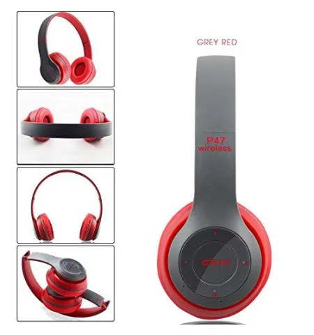 Headphone P47 Wireless Tf Card/ Fm Stereo Radio Mp3 Player Bluetooth
