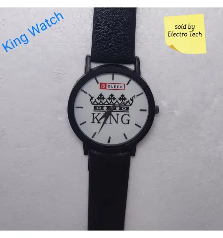 White Dial Fashion Lather Belt Watch For men