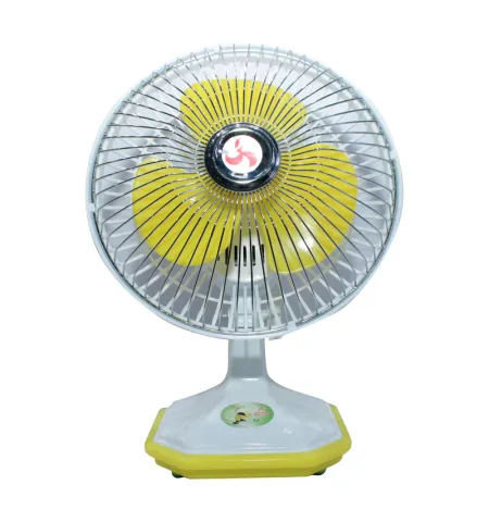White/Yellow Portable Table Fan USB Power, 6"