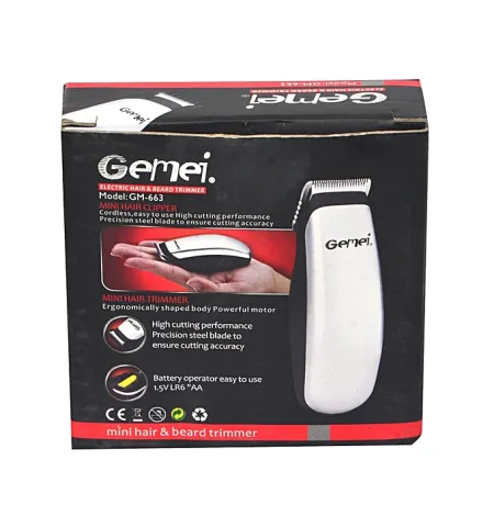 AA Battery Gemei GM-663 Mini Pocket Size Hair / Beard Trimmer / Hair Clipper Hair Groomer Hair Cutter Scissors Blade