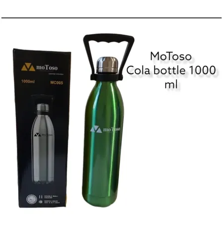 Motoso Cola Bottle Thermos Stainless Steel Slim Hot and Cold Water Bottle Flask 1000 ML